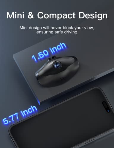 Dash Cam Front 2K UHD, GOODTS Car Camera with 2.45 Inch Screen, Mini Dash Camera for Cars, Dashboard Camera with 170° Wide Angle, G-Sensor, Parking Monitor, Loop Recording