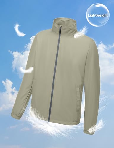 Image of Little Donkey Andy Men's Lightweight Breathable Windbreaker Golf Jacket UPF50+ Windproof Outdoor Running Coat