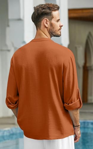 Image of Men's Solid Cotton Blend Regular Fit Mandarin /Chinese Collor Short Kurta for Men