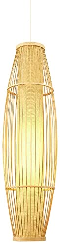 Suspension en rotin E27 lustre fait main style asiatique