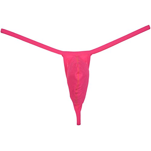 OROCOJUCO Men's Slim Pouch Thong T-Back Underwear Jacquard String Mini Coverage Tanga