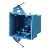 Carlon BH235A Switch/Outlet Box, New Work, 2 Gang, 3-7/8-Inch Length by 4-1/8-Inch Width by 3-1/2-Inch Depth, Blue