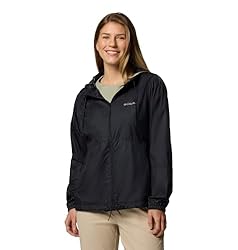 Columbia Cortavientos Flash Forward II para Mujer: Flash Forward II Windbreaker es una chaqueta ligera y plegable fabricada en tejido resistente al agua, con un diseño elegante que la hace ideal para actividades al aire libre y condiciones meteorológicas impredecibles. Capucha y dobladillo ajustables...