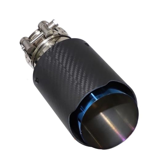 Silencieux d'échappement carbone universel 77-101mm tuyau voiture embout droit