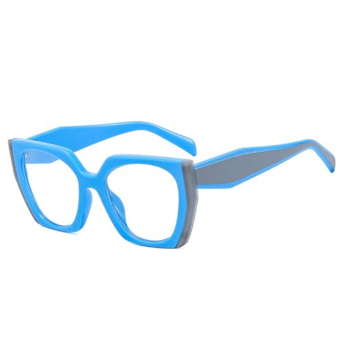 Lunettes de soleil oeil de chat polygone protection UV400 verres clairs