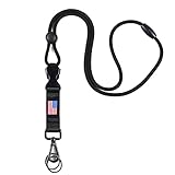 DAYGOS Breakaway Lanyard for Keys and ID Badges - Round Cord Neck Lanyard with Cool USA Flag, Detachable Neck Strap for Card Holder and Keys, Colored, 1PCS