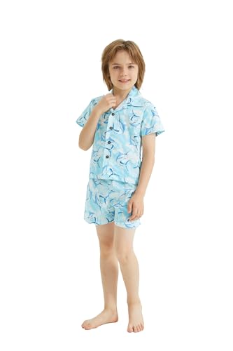 Image of Boys' Aloha Luau Shirt Cabana Set in Signature Prints | 100% Cotton; Button Front Shirt; Signature Tropical Prints; Lightweight Comfort; Vacation Ready