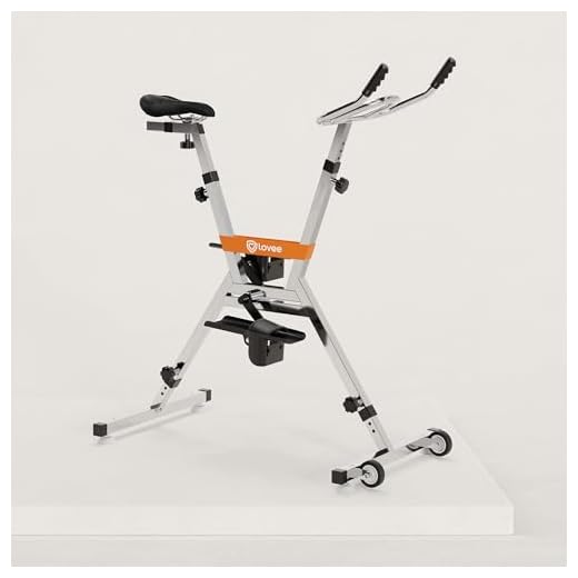 Lovee Aquabike II S'ajuste à Votre Taille de 1,5m à 1,98m Selle très Confortable Possibilité de régler l'intensité de pédalage Orange Pur