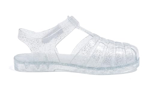 Image of GUGUYeah Jelly Sandals for Girls,Closed Toe Princess Costume Summer Dress Shoes Fisherman Gladiator Water Beach Flat Sandals for Toddler /Little Kid /Big Kid