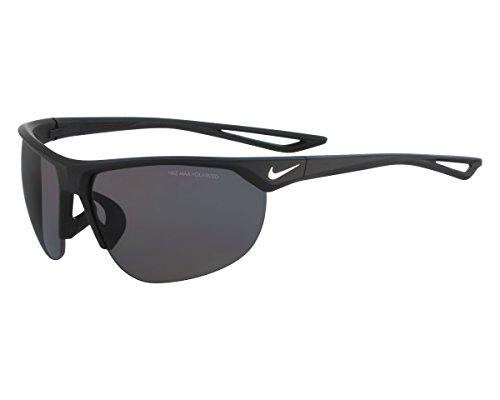 Nike Golf Cross Trainer P Sunglasses, Matte Black/Silver Frame, Polarized Grey Lens2