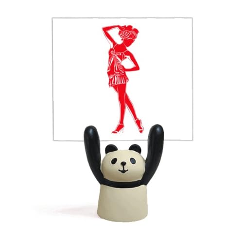 Porte-note panda rouge Art Déco, le complice de vos pensées