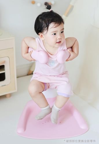 Image of Baby Shower Stand with Anti-Slip Base,Teddy Bear Shaped Bathtub Dish, Pink, Bath Assistant, Baby Bath, Baby Bathtub. (Pink)