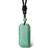 MAIBAOTA Necklace for Men Women Green Aventurine Healing Crystal Stones Pendant Necklace Adjustable