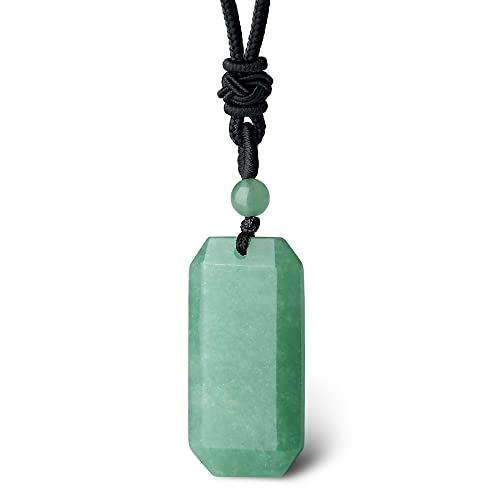 Maibaota Necklace For Men Women Green Aventurine Healing Crystal Stones Pendant Necklace Adjustable Rope Natural Gemstone Necklace Jewelry #TOP10