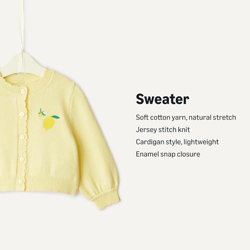 Image of Amazon Essentials x Sofia Grainge Toddler and Baby Girls' Lightweight Cotton Cardigan Sweater