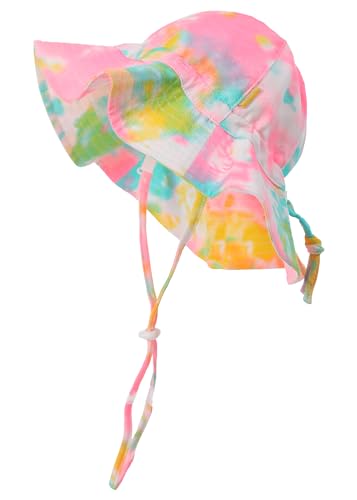 DASMINI Baby&Toddler Girl Tie Dye Wide Brim Adjustable UPF50+ Sun Hats Summer Beach Infant Kids Caps (Tie Dye5 2-5T)
