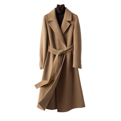 Veste mi-longue en tweed rouge et manteau cachemire de mi-saison décontracté