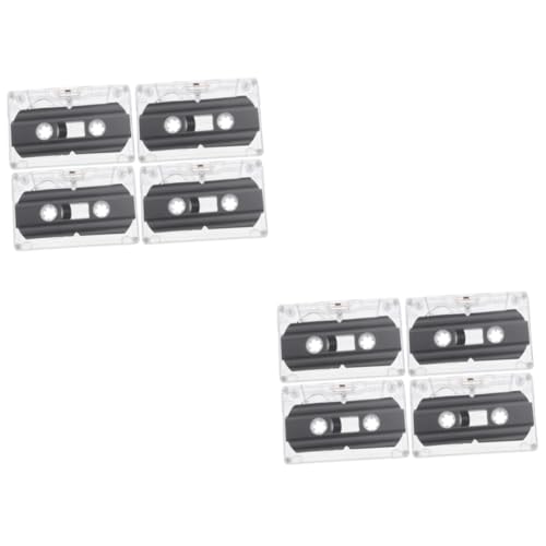 HOMOCONO 8 Pcs Retro Style Recordable Empty Cassette Tapes 30-Blank Cassette Tapes
