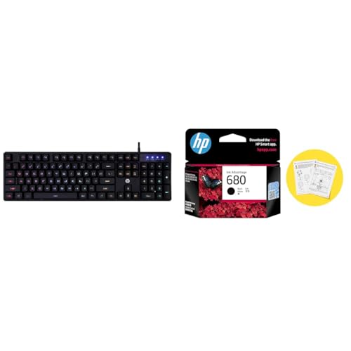Image of HP K300 Backlit Membrane Wired Gaming Keyboard with Mixed Color Lighting, 4 LED Indicators, Matte Fi