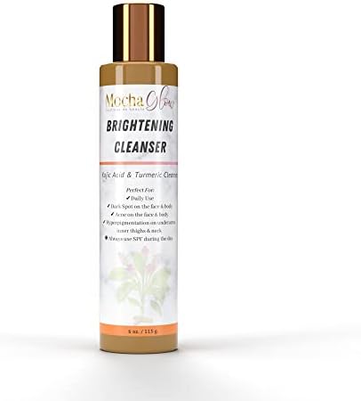 Mocha Glow - Turmeric & Kojic Acid Brightening Cleanser for Acne & Dark Spots - Face & Body Wash, Paraben-Free, & Cruelty-Free Acne Treatment 6 OZ