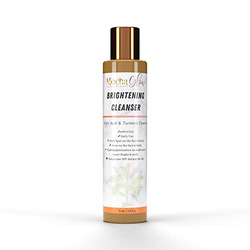 Mocha Glow - Turmeric & Kojic Acid Brightening Cleanser for Acne & Dark Spots - Face & Body Wash, Paraben-Free, & Cruelty-Free Acne Treatment 6 OZ