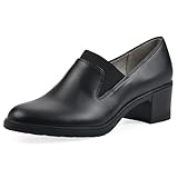 CLIFFS BY WHITE MOUNTAIN Women's Hunton Cushioned Heeled Shootie, Black/Smooth, 9.5 M