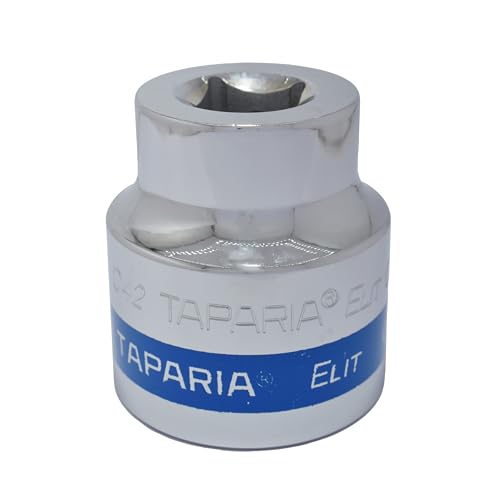 Image of TAPARIA Socket made of Chrome Vanadium Steel 6 Point Deep /Long Socket (Silver), C42 of 3 /4 inch (19mm) Square drive size, Suitable for Automobile, Industrial, Fabrication, Professional & Home Use