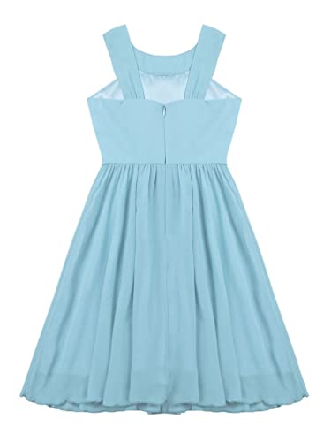 Kids Sleeveless Shaped Rhinestone Halter Neck Chiffon Flower Girls Dress Princess Casual Birthday Party Evening Gown4