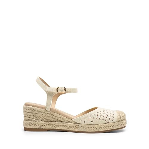 Image of DREAM PAIRS Women's Wedge Sandals, Closed Toe Espadrilles Platform Wedge Heels with Adjustable Ankle Straps and Comfortable Cushion Insoles