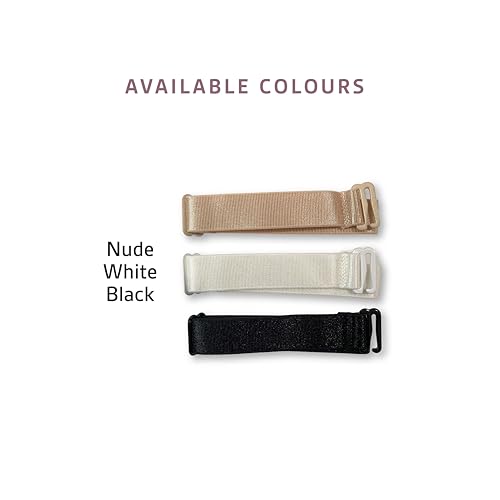 womens Elastic Holder Bra Strap, White Nude Black, One Size US2