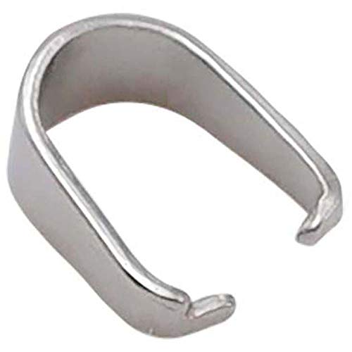 ZCNest 50 PCS 304 Stainless Steel Pinch Bails for Pendant Charms, Snap Open Clips Bail, Connector Metal Clasps Findings Supplies for Necklace Bracelet Jewelry Making [3x7mm]