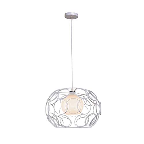 Chandelier nid d'oiseau moderne en métal creux avec abat-jour E27