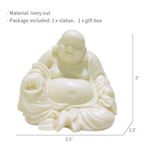 Figura Estatua Buda Feliz Miniatura Maitreya 9x9x7.5 cm miniatura 6