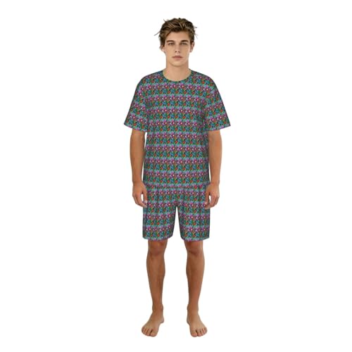 Ensemble de pyjama 2 pièces homme imprimé vêtements de nuit légers