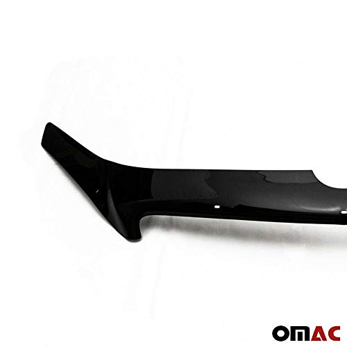 Omac Front Bug Deflector For Mercedes C Class W204 2008 To 2014, Hood Protector, All Weather, Black #TOP5