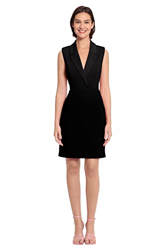 Image of Donna Morgan Women's Donna Morgan Women's Dresses Lapel Collared Career Sheath Dress Office Workwear Desk to Dinner Event Reception Ceremony