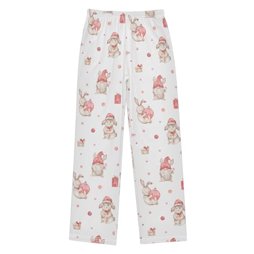 Boys' Pants Christmas Animal Bunnies Gifts Balls Long Bottoms Jogger Pants Elastic Waist Trousers with Pockets S-XL