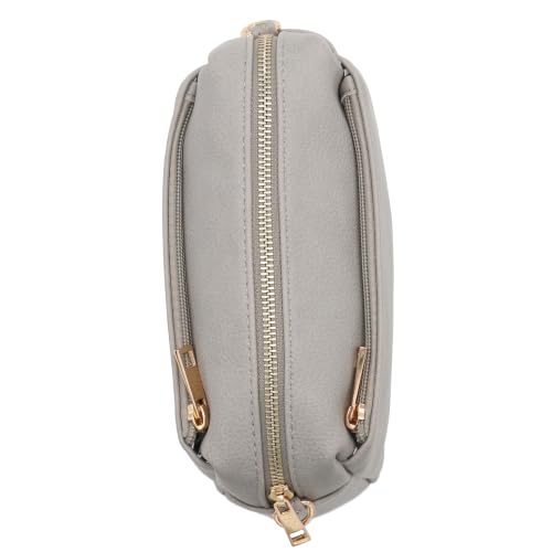 Image of FashionPuzzle Triple Zip Small Crossbody Bag