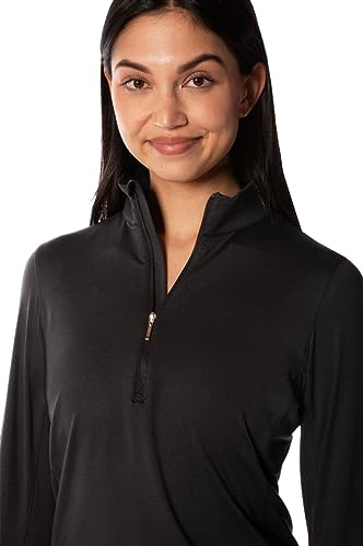 GOLFTINI Women’s Long Sleeve Quarter-Zip Pullover – Lightweight, UPF 30+, Thumbholes & Reflective Cuff for Golf & Activewear2