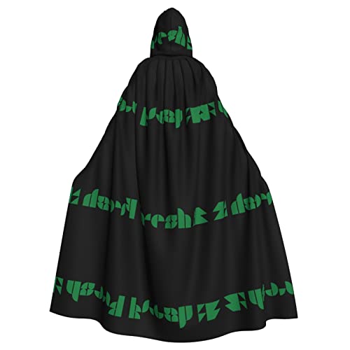 XIACHUANGSM Halloween Hooded Cape Fresh Printing Party Decor Cloak Full Length 150cm/59in Unisex Aldult Cosplay Costume