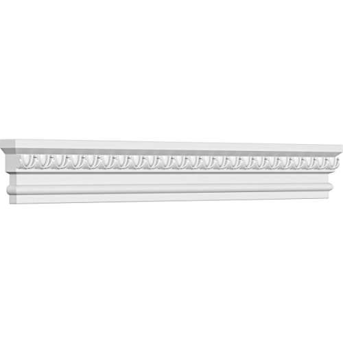 Endurathane Panel Crosshead w/Egg & Dart Trim, 40" Bottom Width x 42" Top Width x 5 1/2"H x 1"P, Factory Primed by Ekena Millwork - Image 3