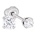 Finecraft Inverness Home Ear Piercing Kit with 3mm Cubic Zirconia Stud Earrings in Hypoallergenic Stainless Steel