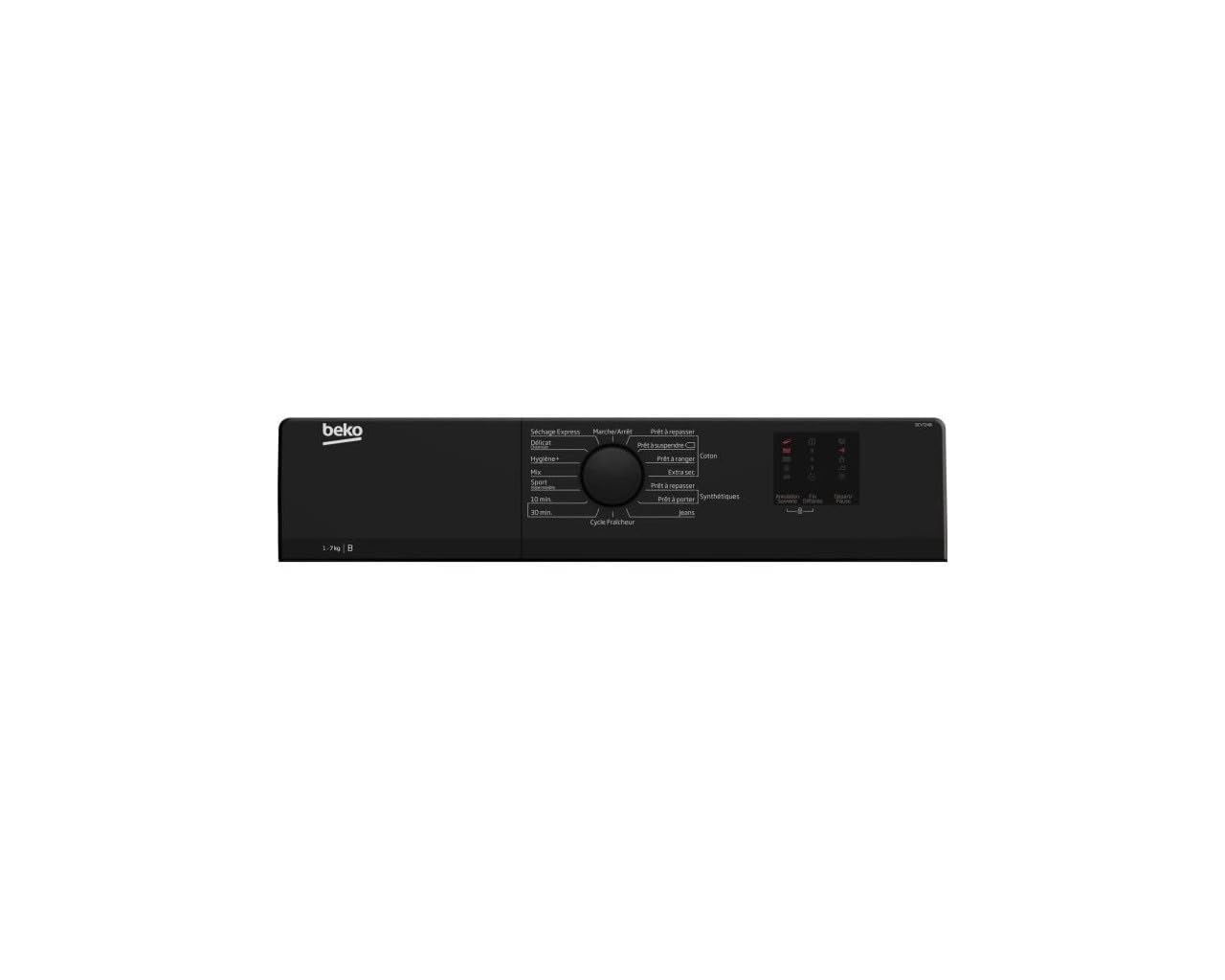 Seche-linge a condensation BEKO DCY724B - 7 kg - Classe B - Tambour Aquawave - Noir