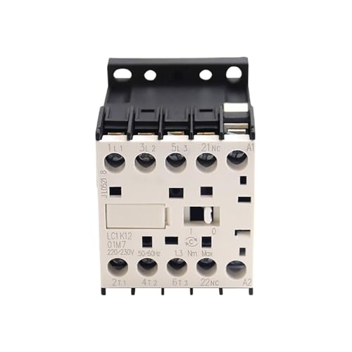 Contactor pequeño CJX2-K 1208 con bobina de 220V AC para montaje en carril DIN