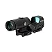 HOLOSUN 510C & HM3X Combo RED/Green Multi-Reticle Circle Dot Open Reflex Sight w/3x Flip-to-Side Magnifier 510C-HM3X