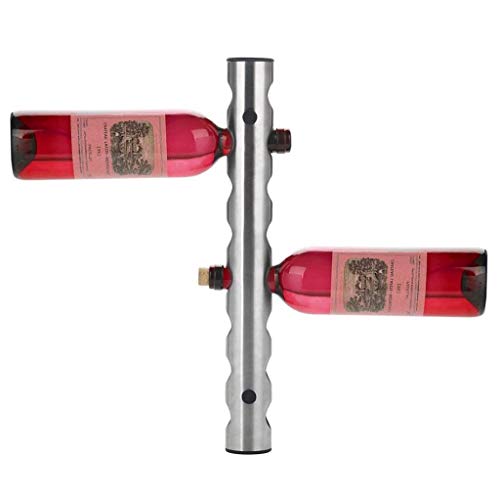 Casier À Vin En Acier Inoxydable, Support A Vin Mural, For 8/12 Bouteilles Support Mural For Bouteilles, De Vin Casier À Vin Créatif For Bar Salon Cuisine (Size : 8 holes) Cover