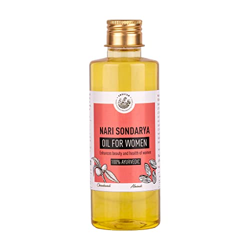 AMRUTAM Nari Sondarya Oil- Enhances beauty and health of women with Almond oil, Olive oil – 200 ml