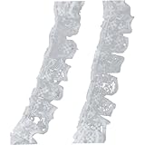 lace trim camisole bp Elegant Vintage Design: This 2pcs lace trim features exquisite embroidered patterns with vintage style, adding a timeless, delicate charm to your wedding clothes, bed sheets, table cloths, and curtains, perfect for enhancing fabric aesthetics.