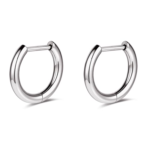 AOEDEJ G23 Titanium Hoop Earrings 18G Small huggie hoop earrings 8mm/10mm/12mm Cartilage for...