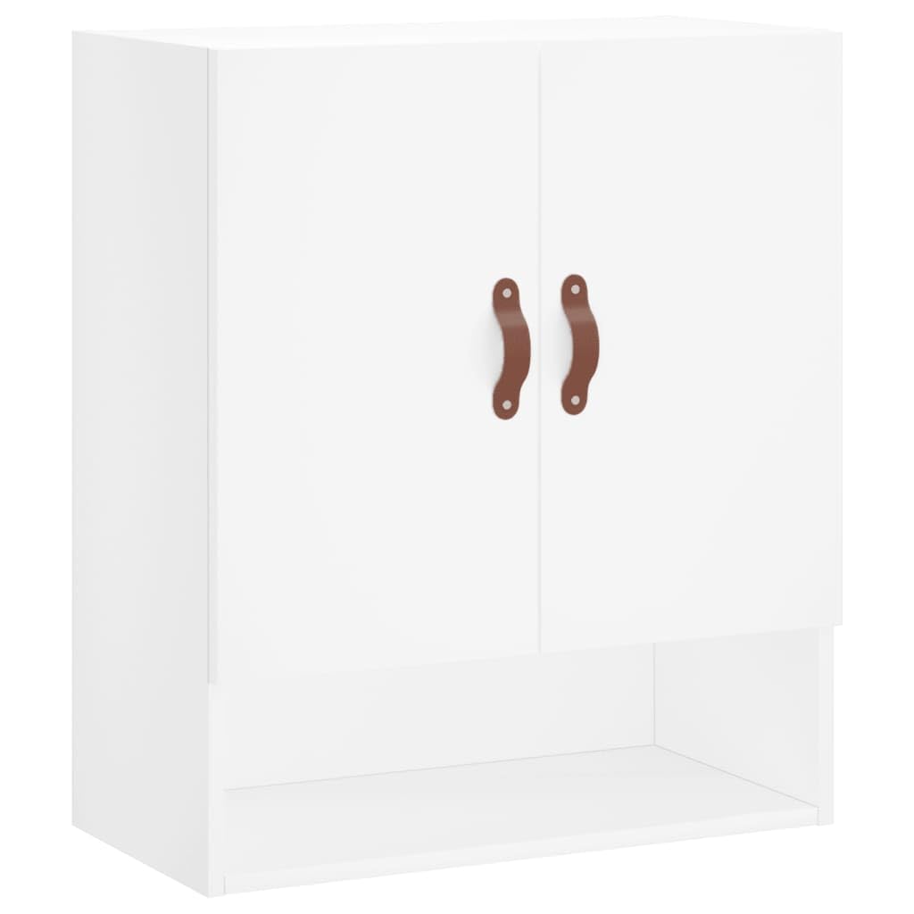 Vidaxl White Wall Cabinet, Storage Cabinet For Living Room Bedroom Office, Display Cabinet With Door, Modern Style, Engineered Wood